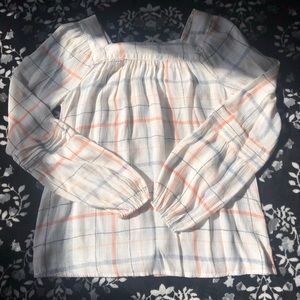 NEW W/O TAGS; checkered blouse